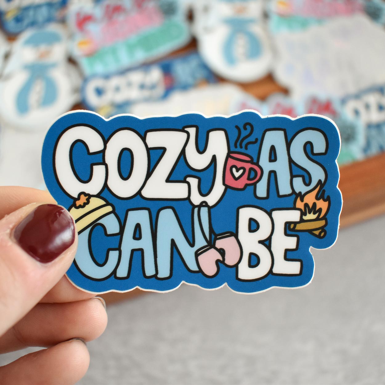 Cozy As Can Be Sticker