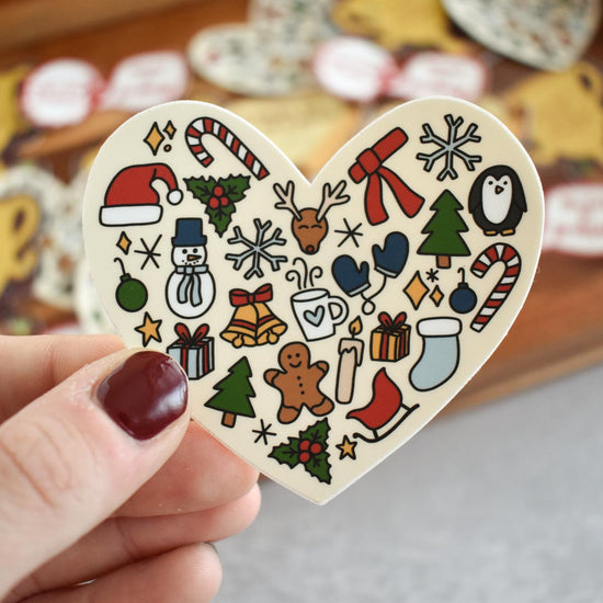 Christmas Heart Sticker