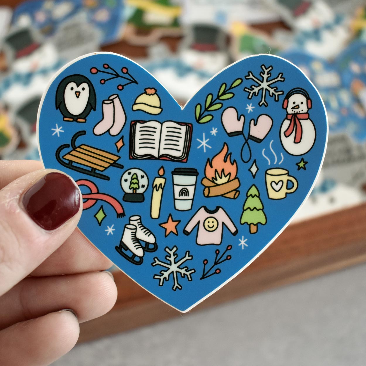 Winter Heart Sticker