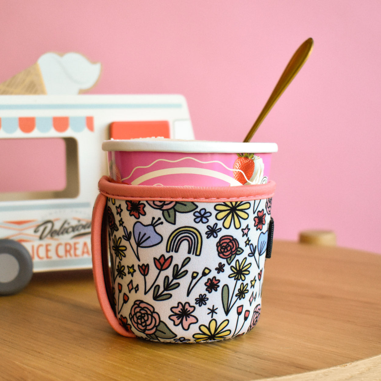 Whimsy Floral Ice Cream Sleeve