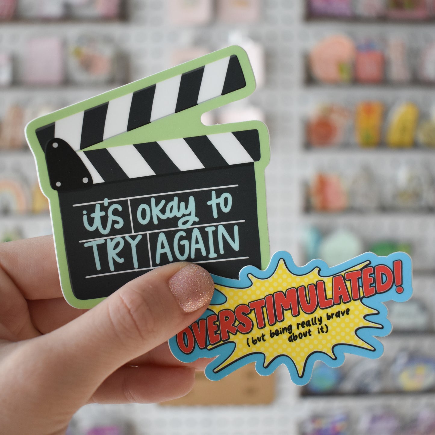 Try Again Film Clapper Sticker