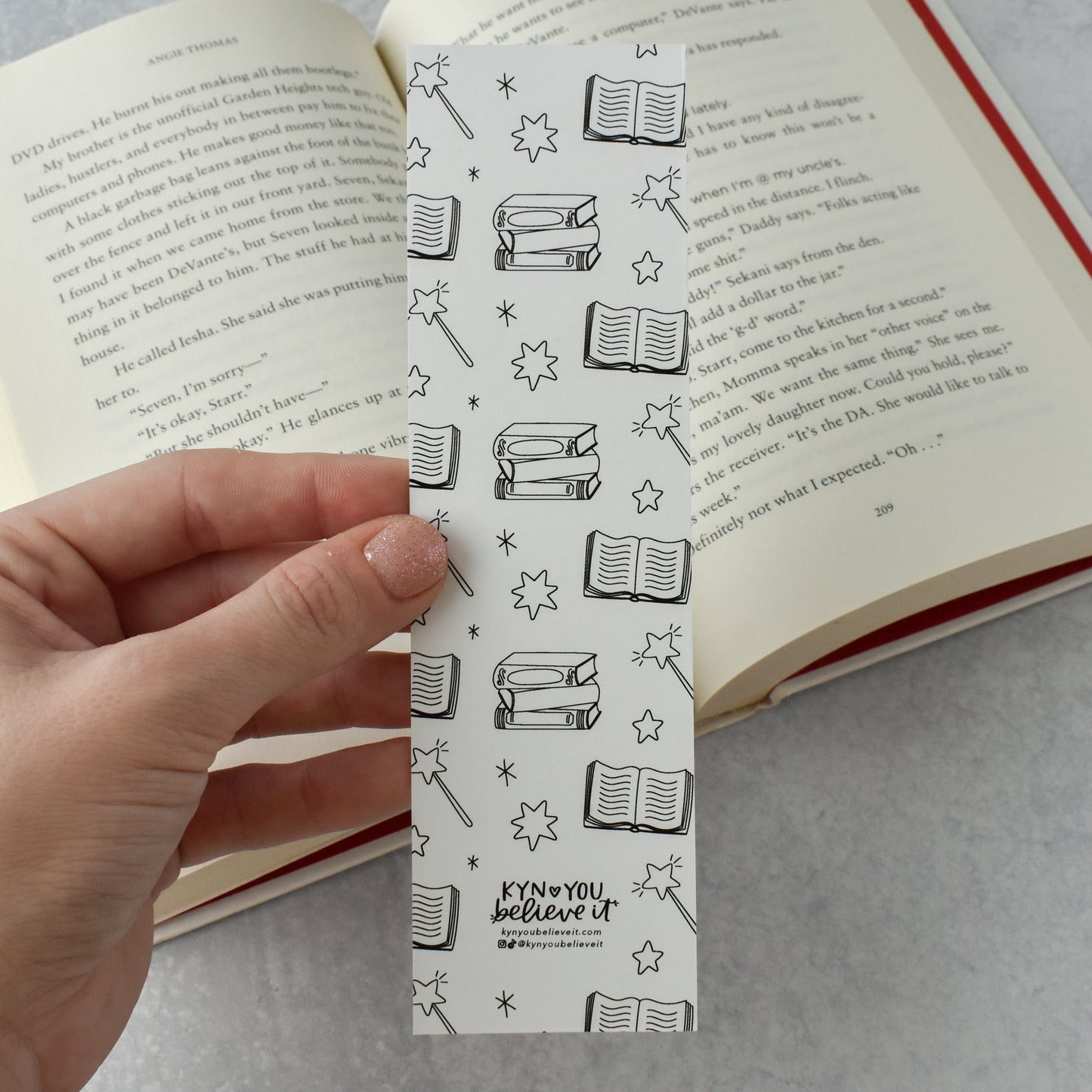 Book Pattern Coloring Bookmark