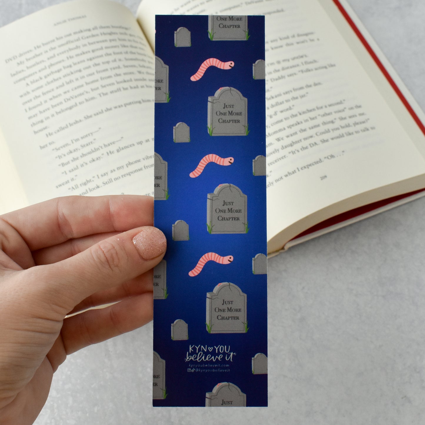 One More Chapter Gravestone Bookmark