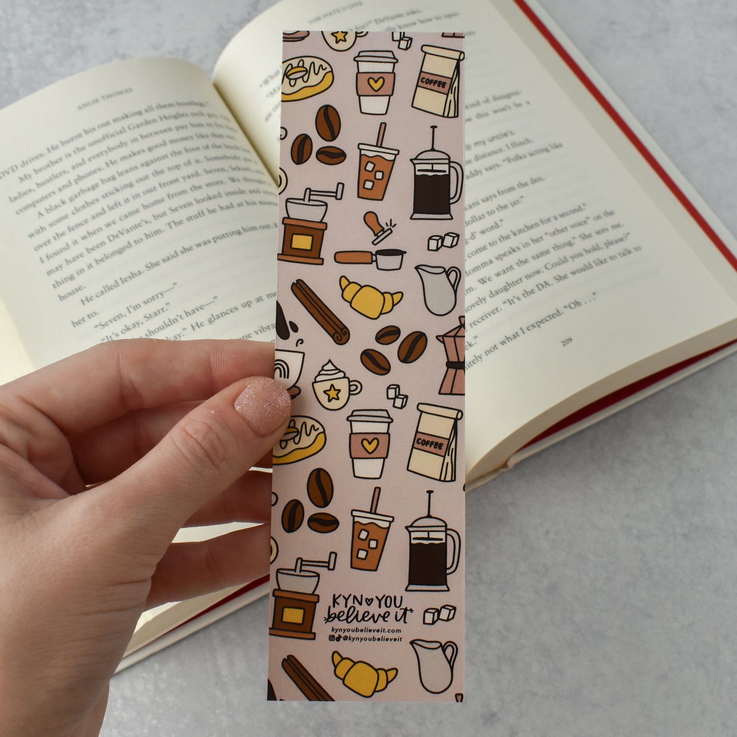 Coffee Pattern Bookmark