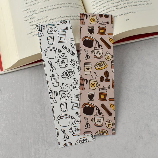 Coffee Pattern Bookmark