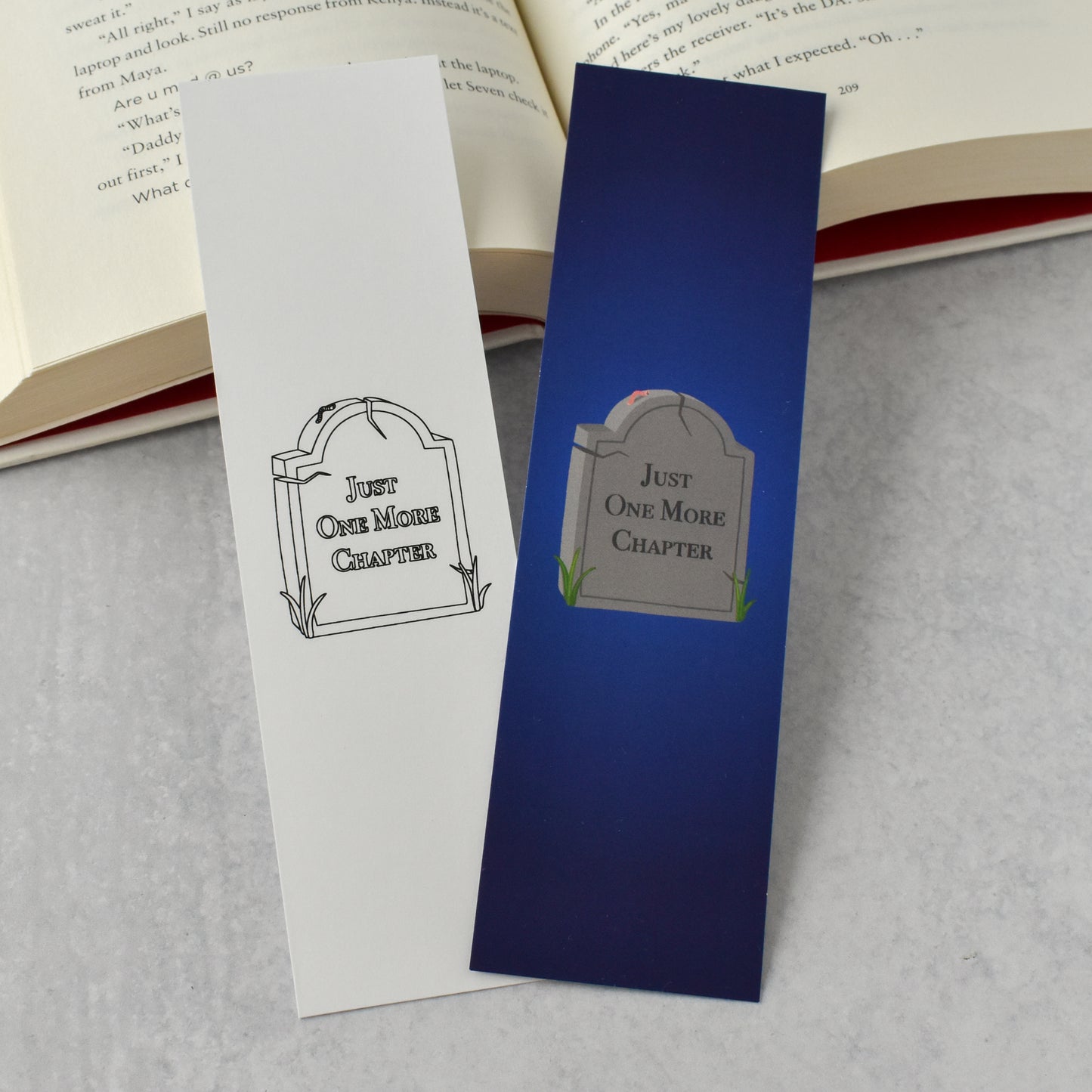 One More Chapter Gravestone Bookmark