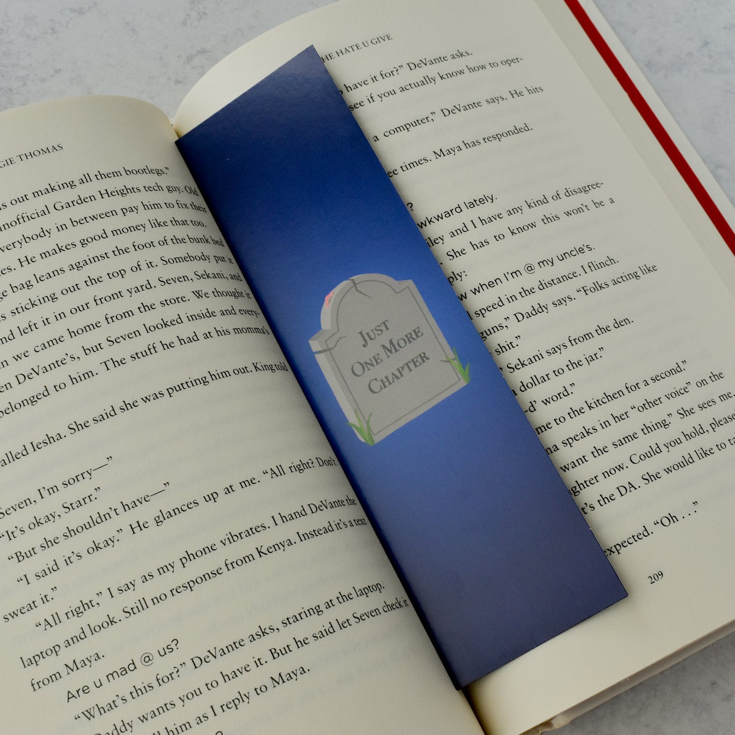 One More Chapter Gravestone Bookmark