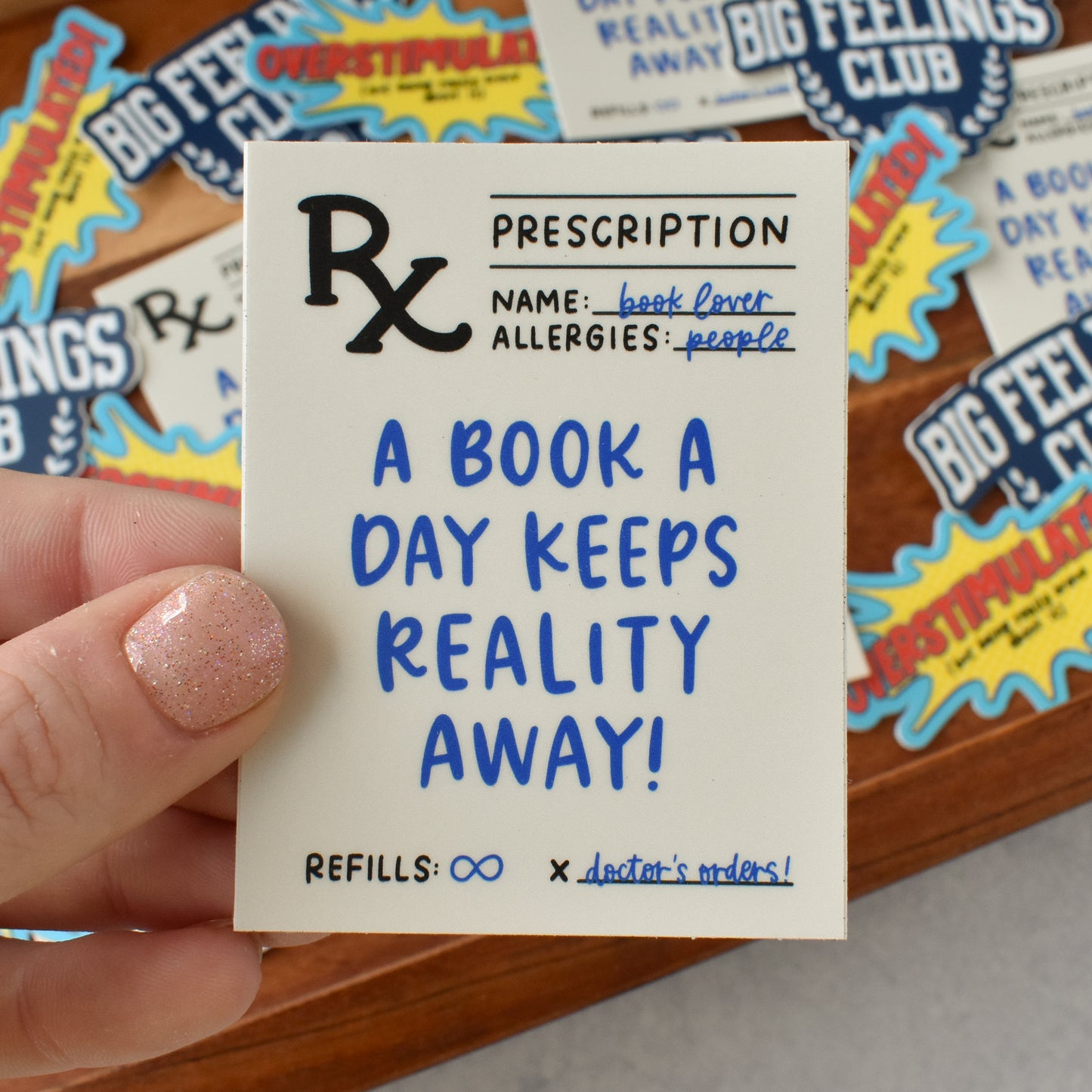 Book A Day Prescription Sticker