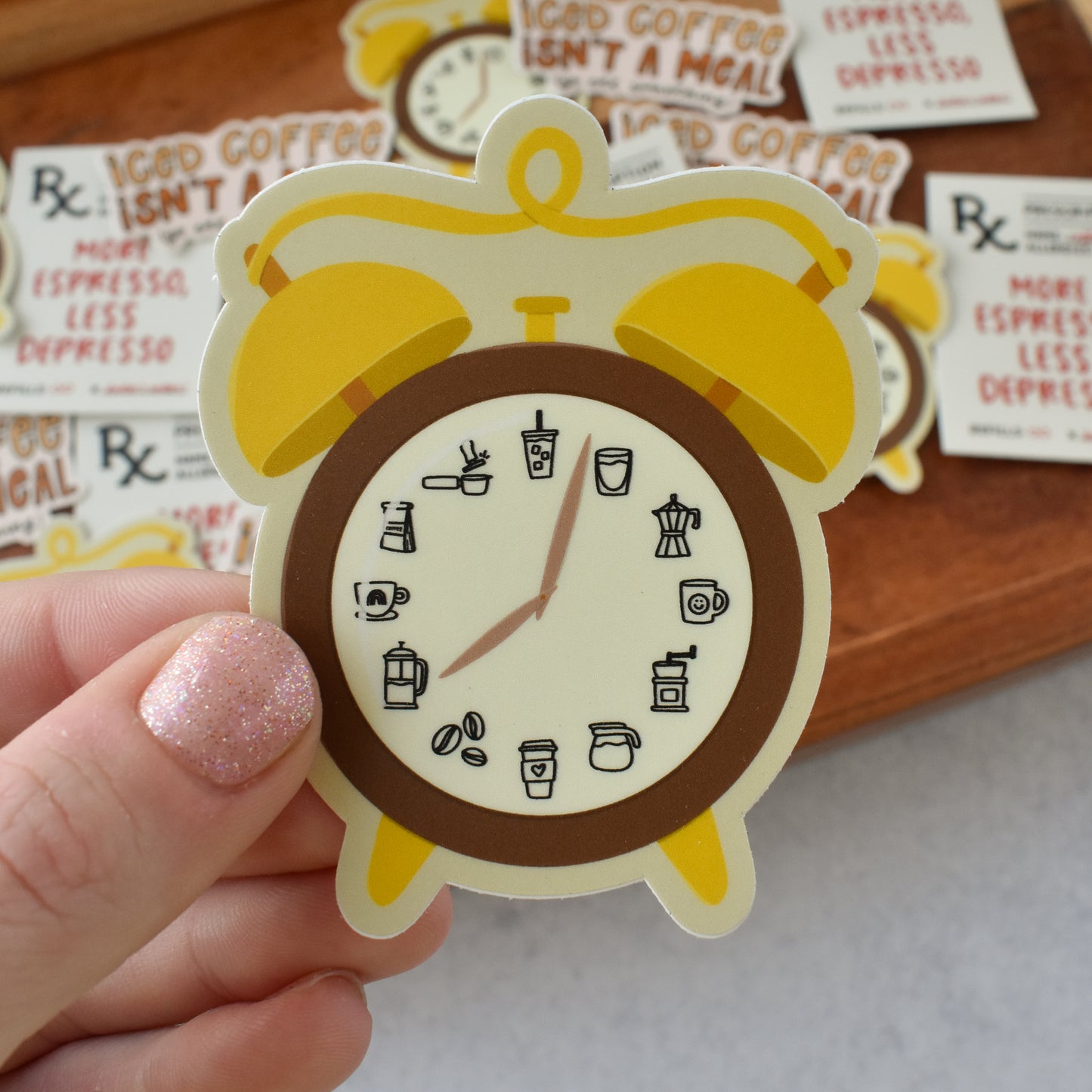 Coffee Clock Sticker