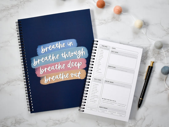 Load image into Gallery viewer, Breathe In Breathe Out Mental Health Journal
