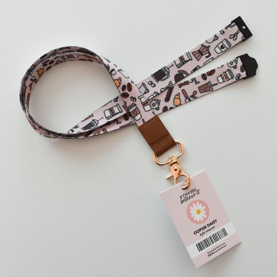 Coffee Pattern Lanyard