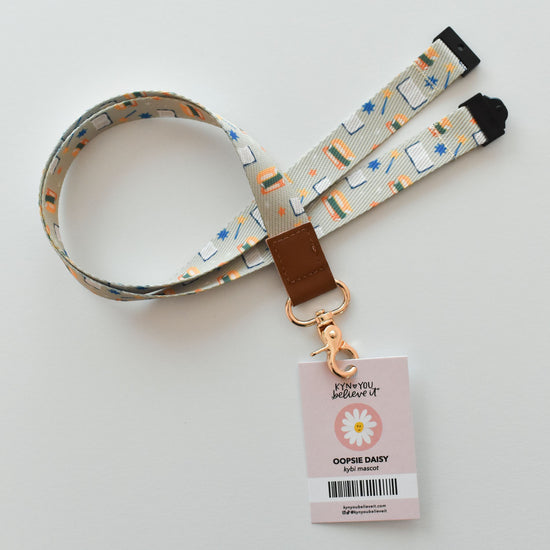 Book Pattern Lanyard