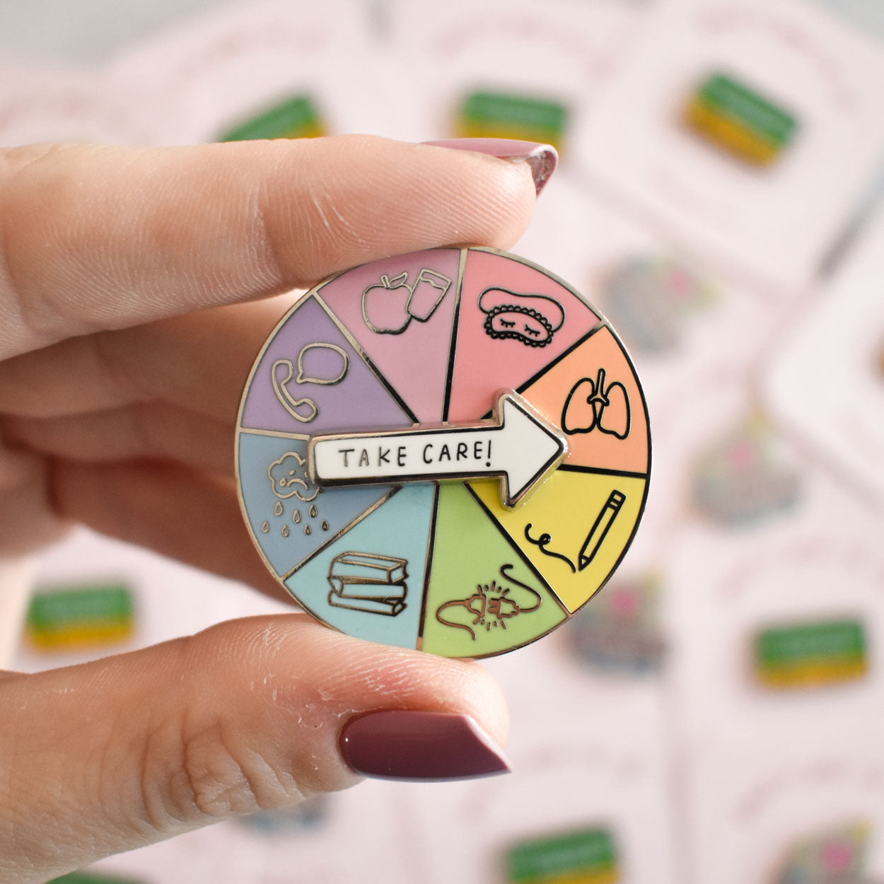 Take Care Spinner Pin (Interactive)