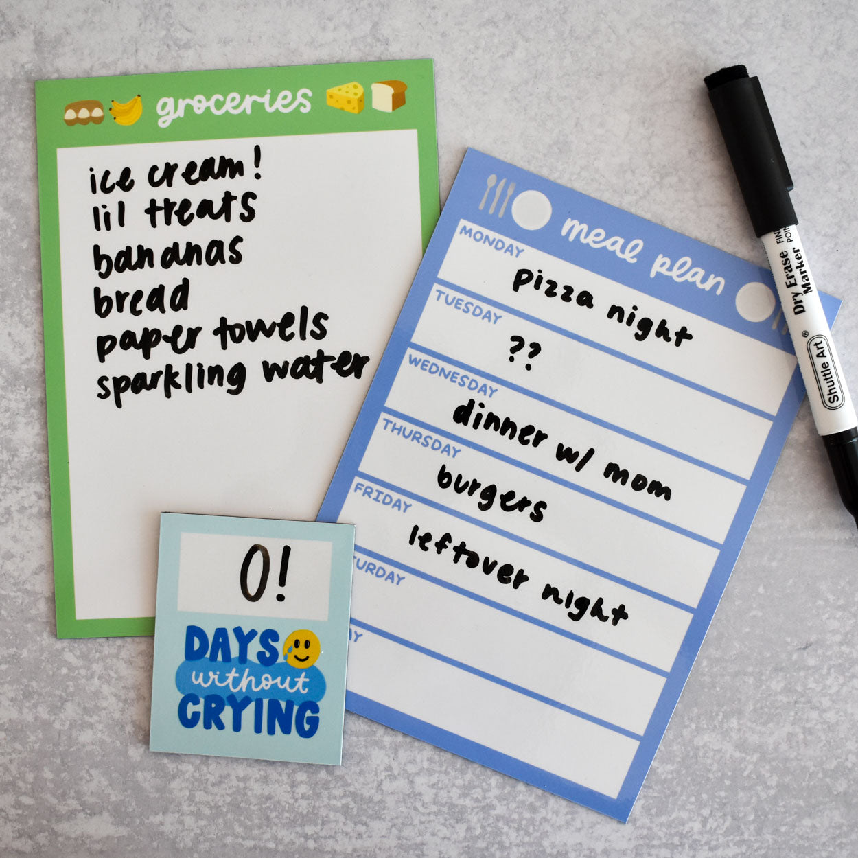 Days Without Crying Dry Erase Magnet