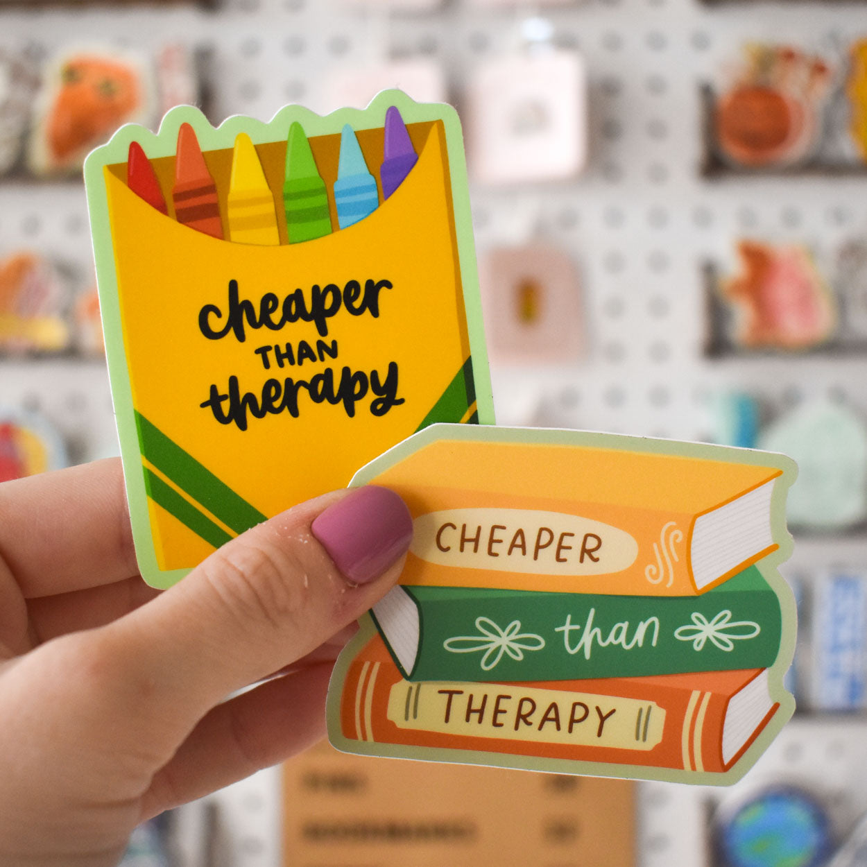 Cheaper Than Therapy Crayons Sticker