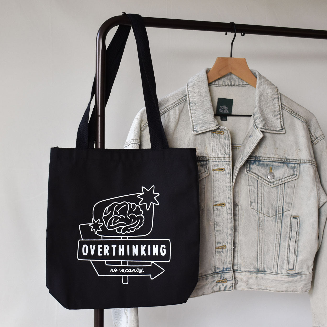 Overthinking Motel Sign Tote Bag