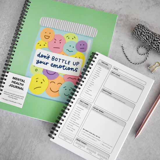 Don't Bottle Up Your Emotions Mental Health Journal