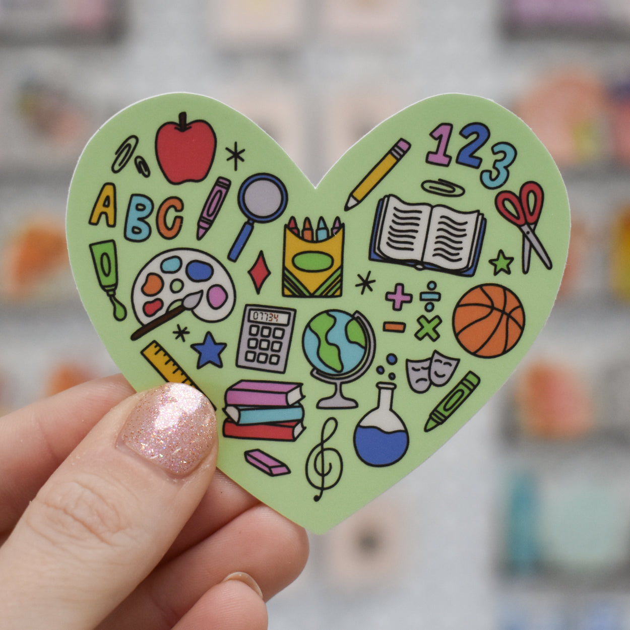 School Heart Sticker