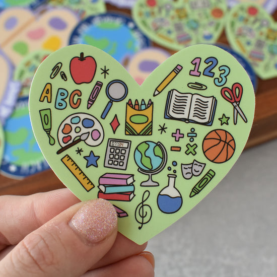 School Heart Sticker