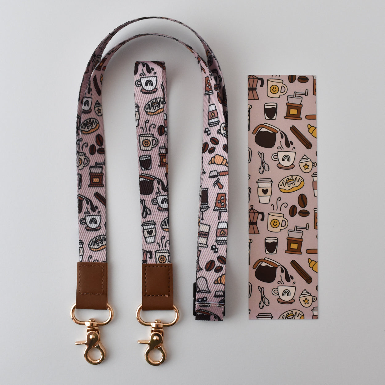 Coffee Pattern Lanyard