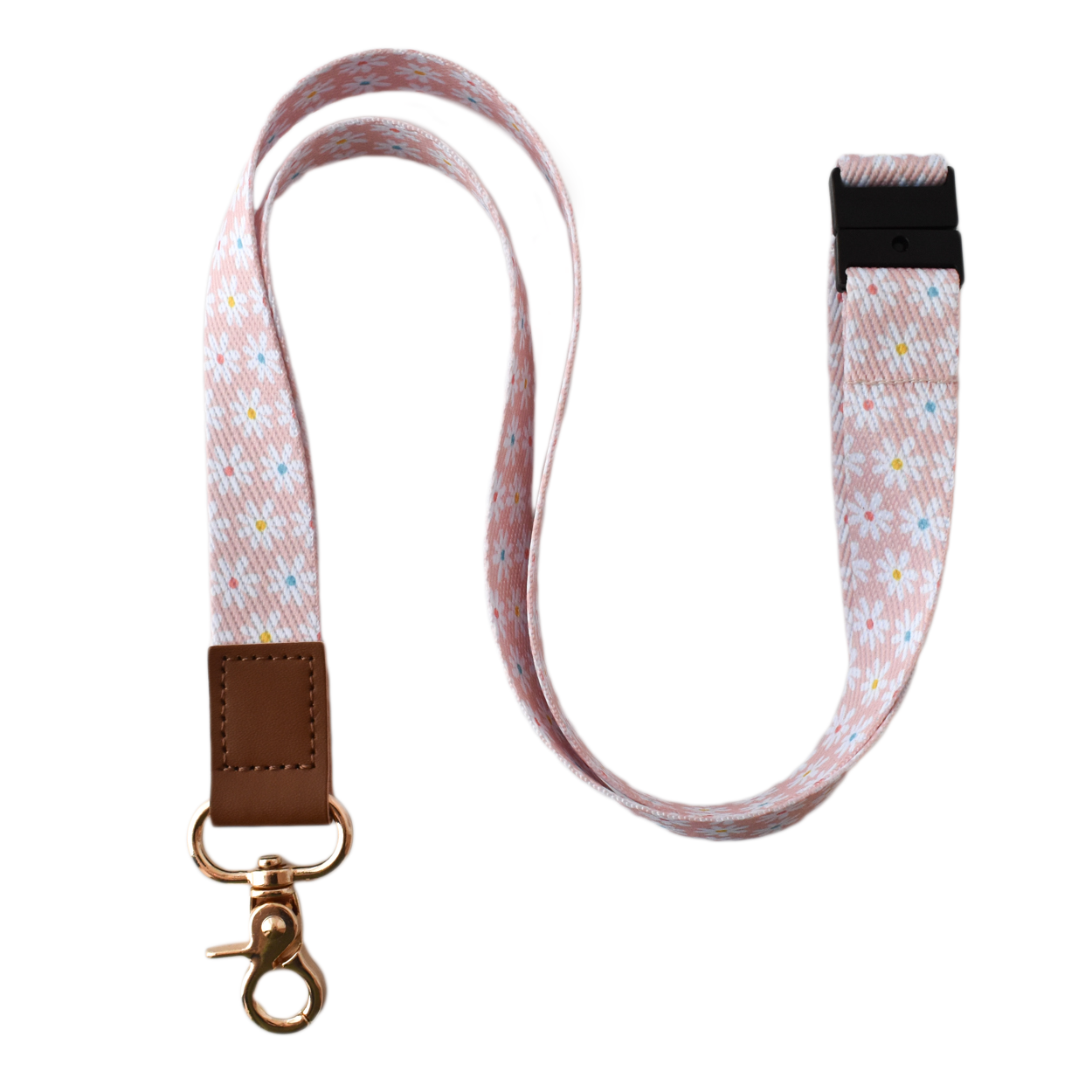 Stacked Daisy Pattern Lanyard