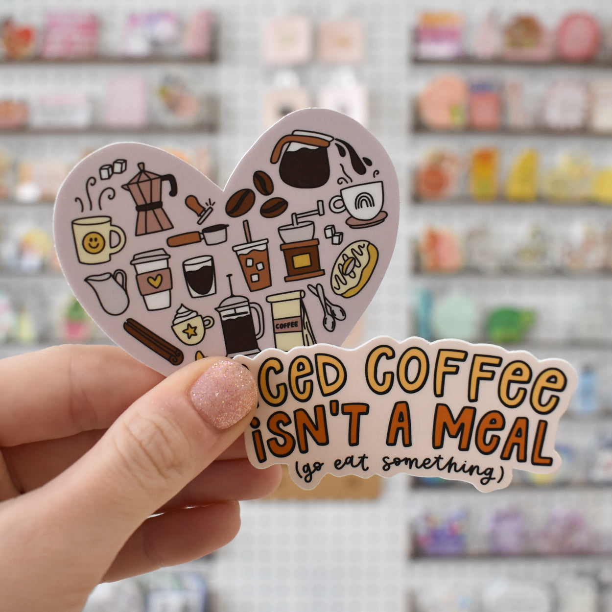 Coffee Heart Sticker