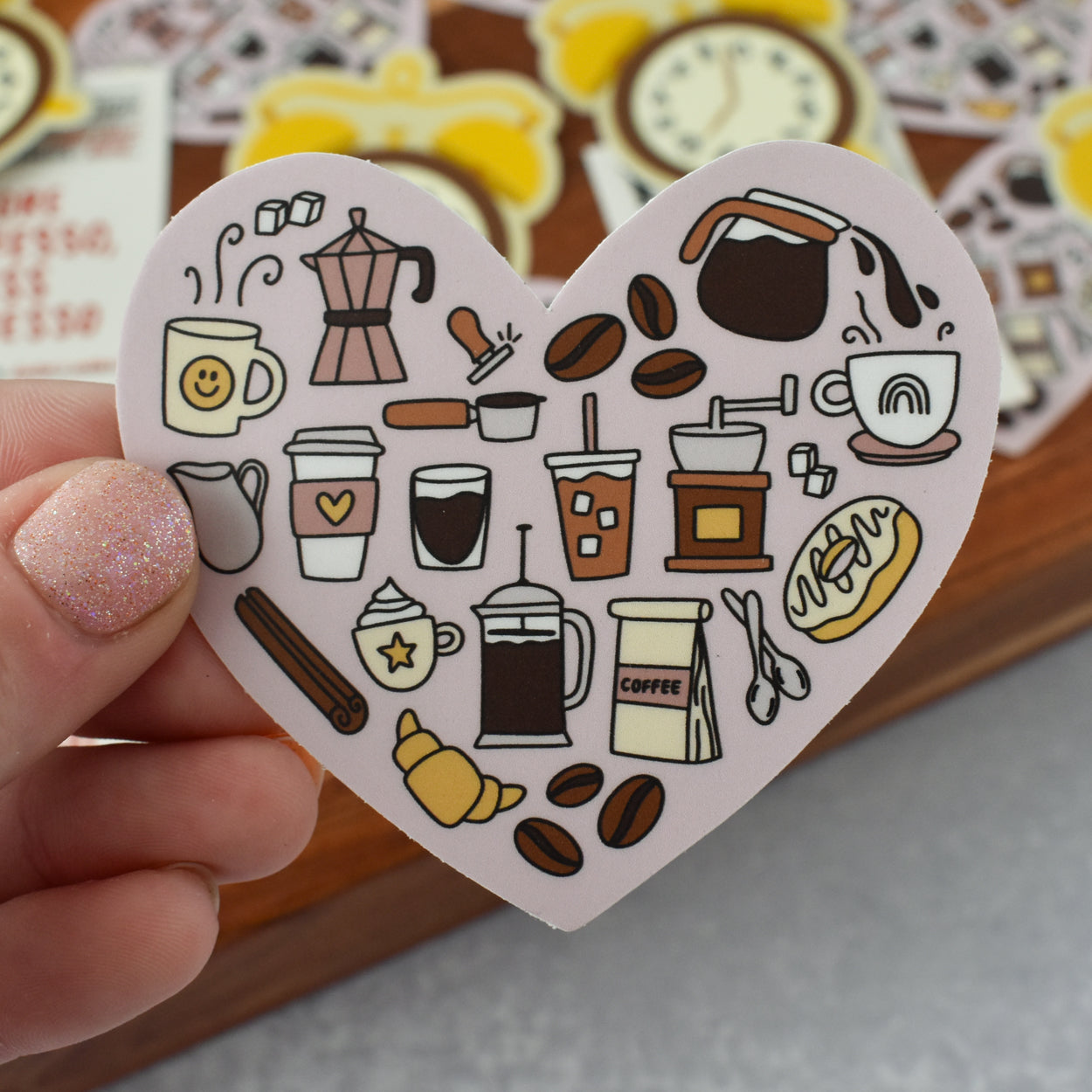 Coffee Heart Sticker