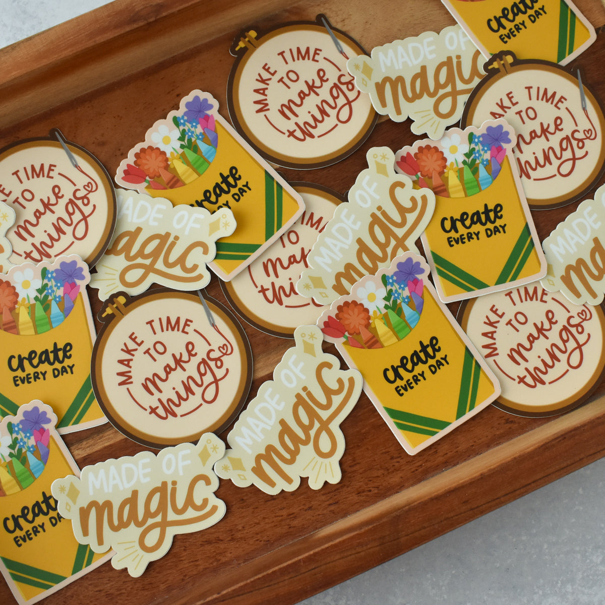 Create Every Day Sticker | Crayon Water Bottle Sticker – Kyn You Believe It