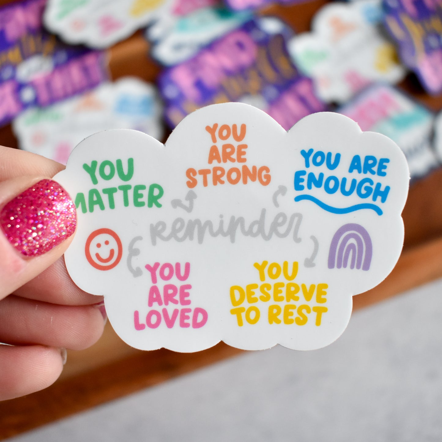 Counseling Sticker Affirmation Cloud Sticker | Cute Mental Health Stickers – Kyn You ...