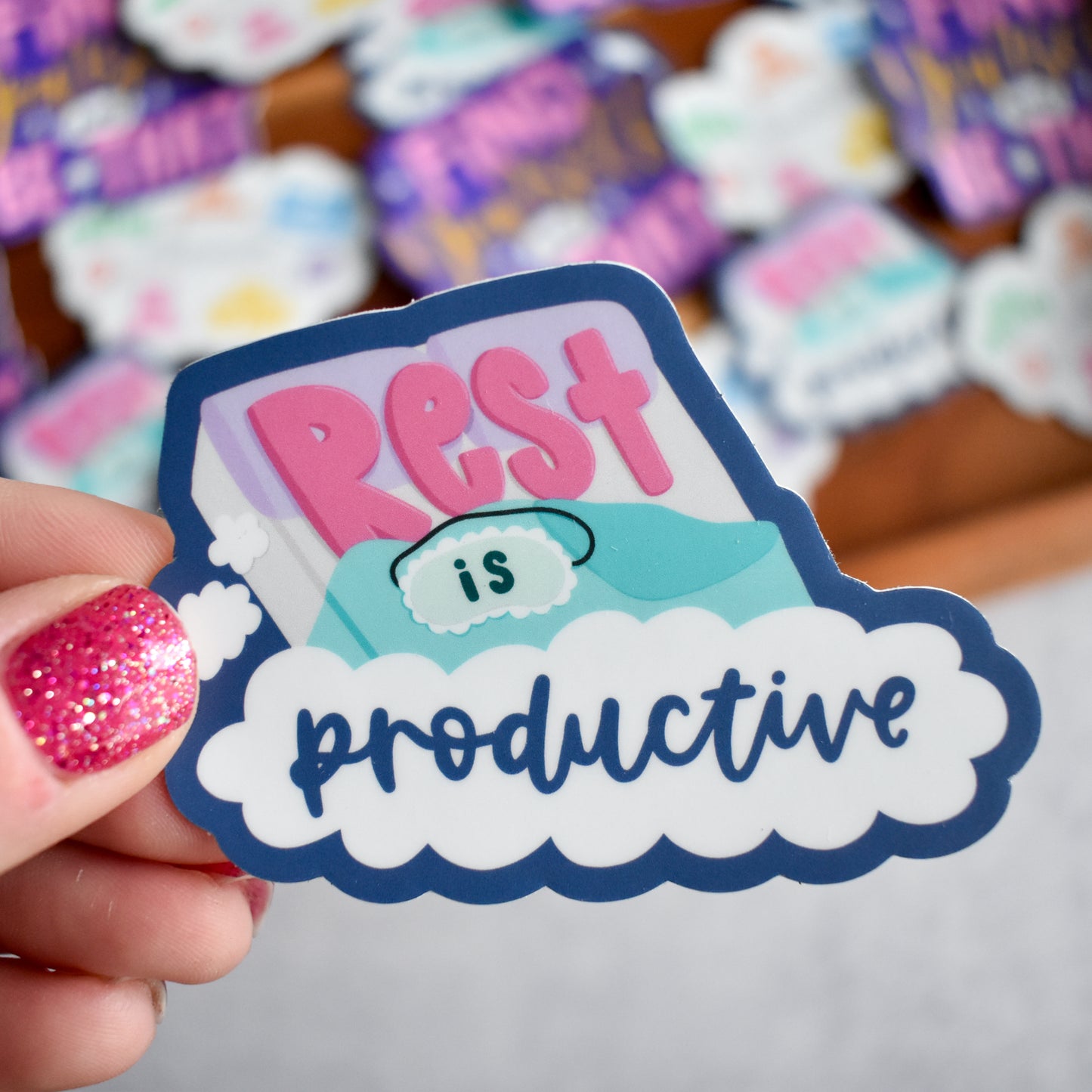 Rest is Productive Sticker | Mental Health Stickers – KynYouBelieveIt