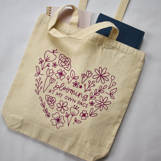 Load image into Gallery viewer, Blooming At My Own Pace Tote Bag
