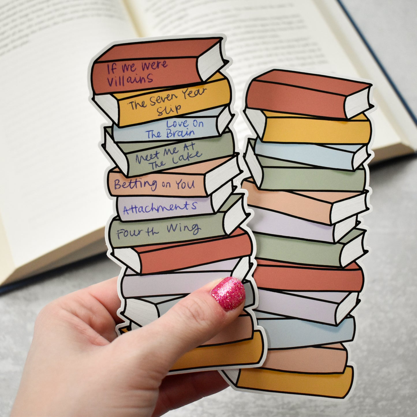 Book Stack STICKER Bookmark (Original)
