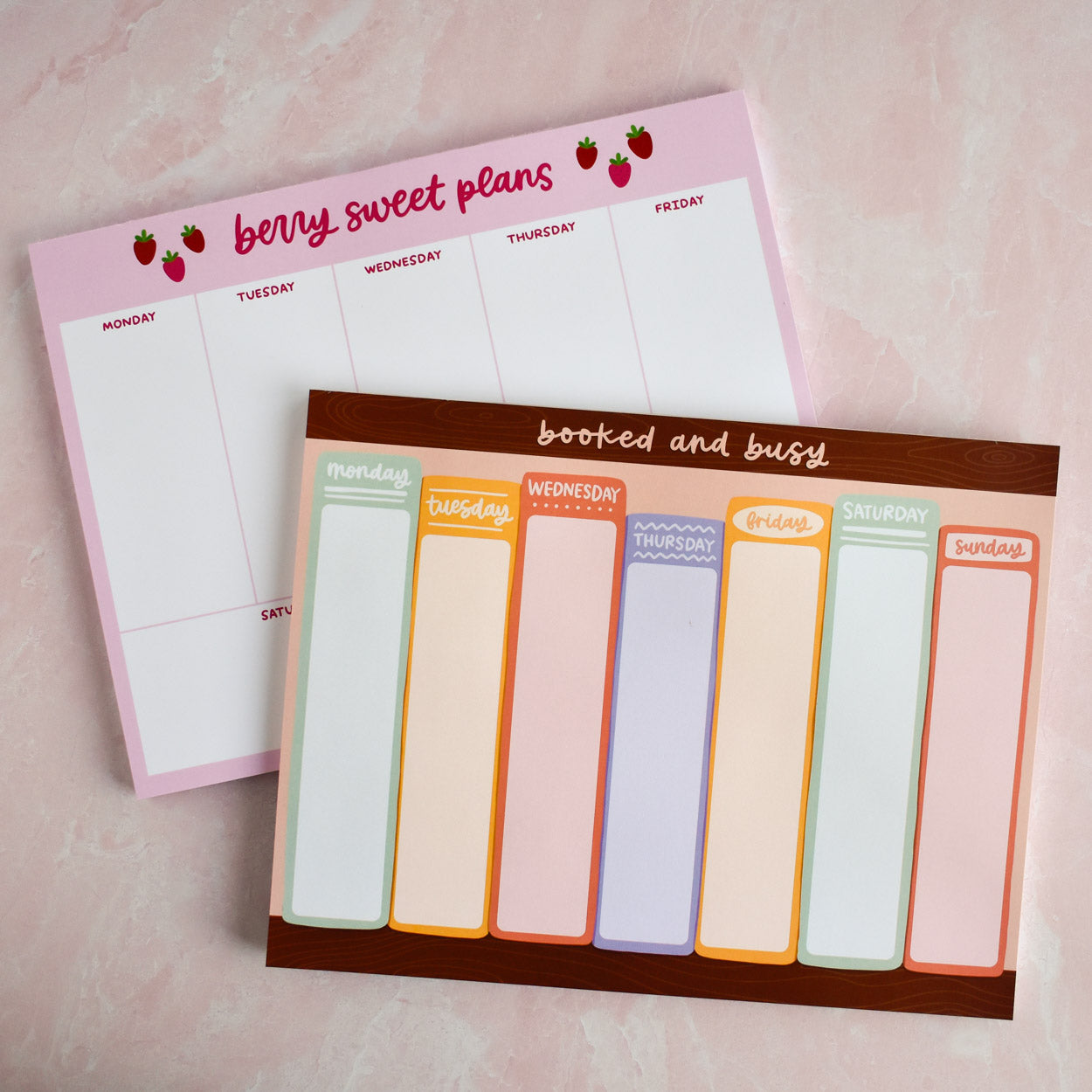 Booked and Busy Weekly Notepad