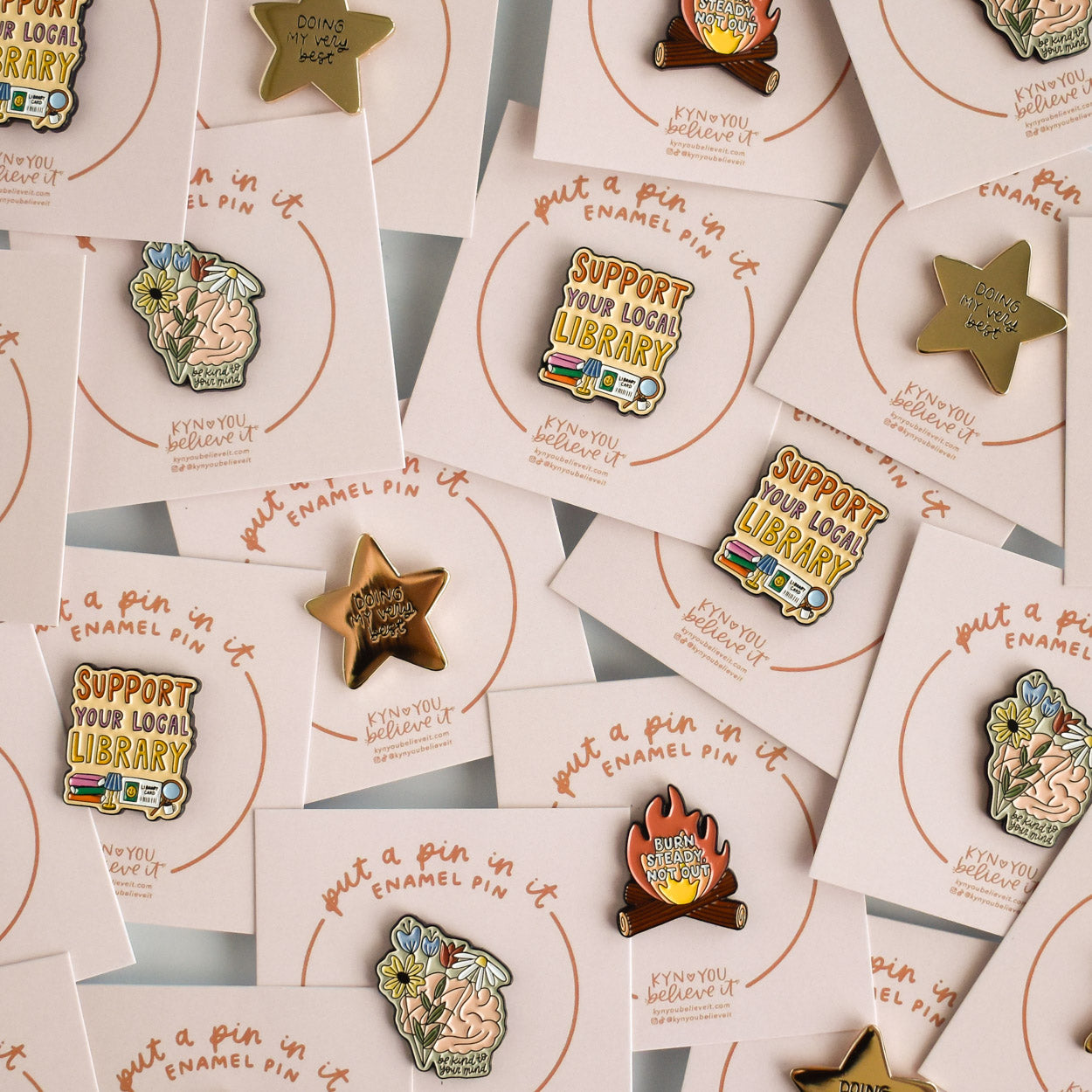 Burn Steady, Not Out Enamel Pin