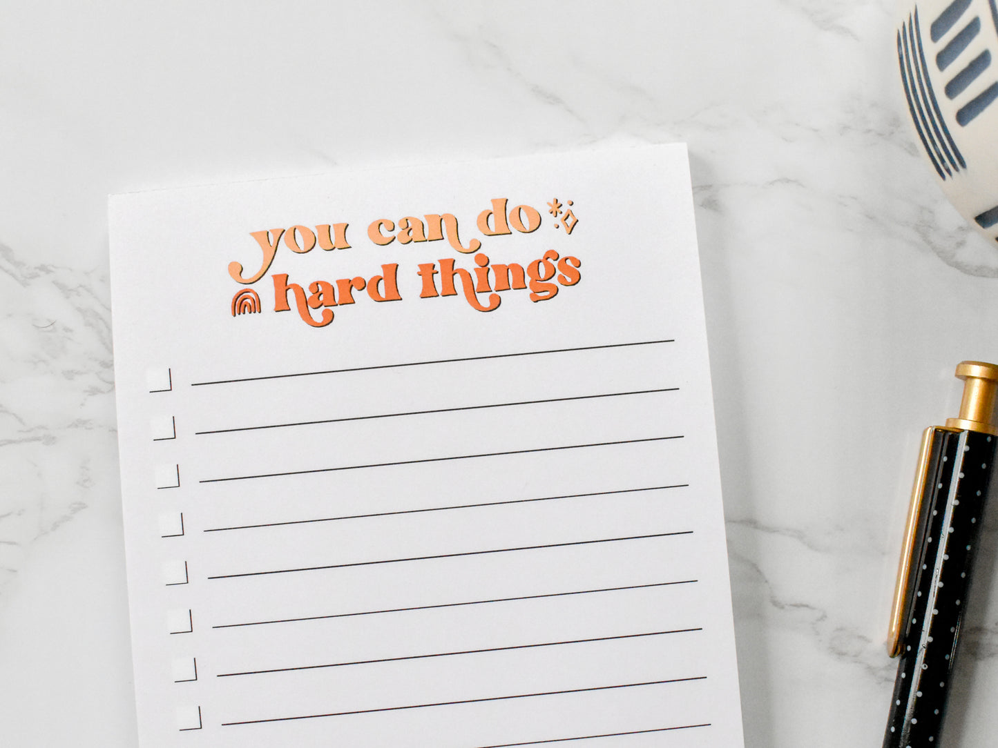 You Can Do Hard Things Notepad