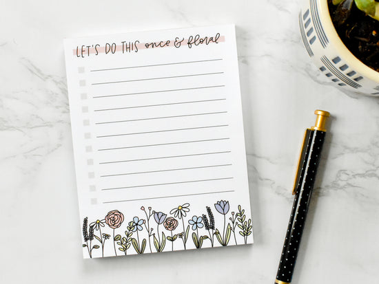 Once and Floral Notepad