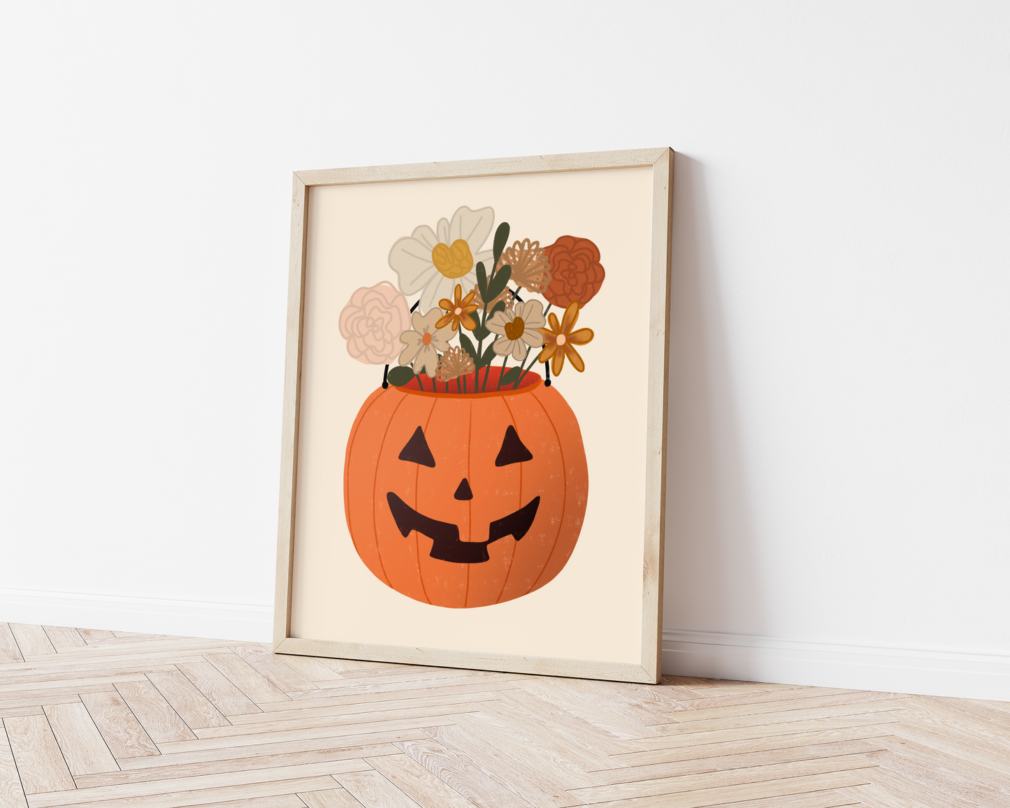 Floral Pumpkin Print