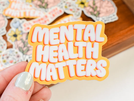 Mental Health Quotes Vinyl Stickers For Laptop, Water Bottles