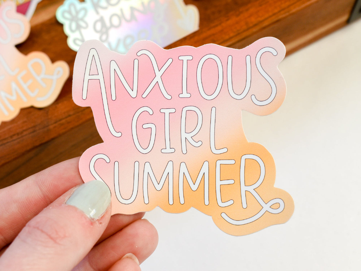 Anxious Girl Summer Sticker