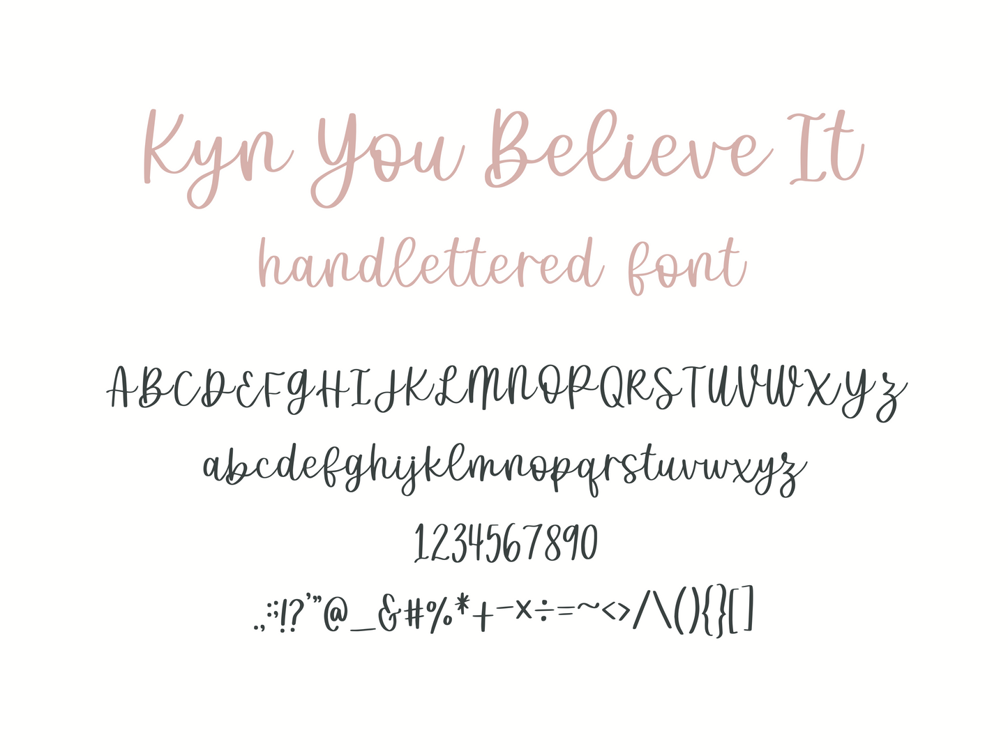 KYBI Handlettered Font (Personal License)