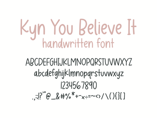 KYBI Handwritten Font (Personal License)