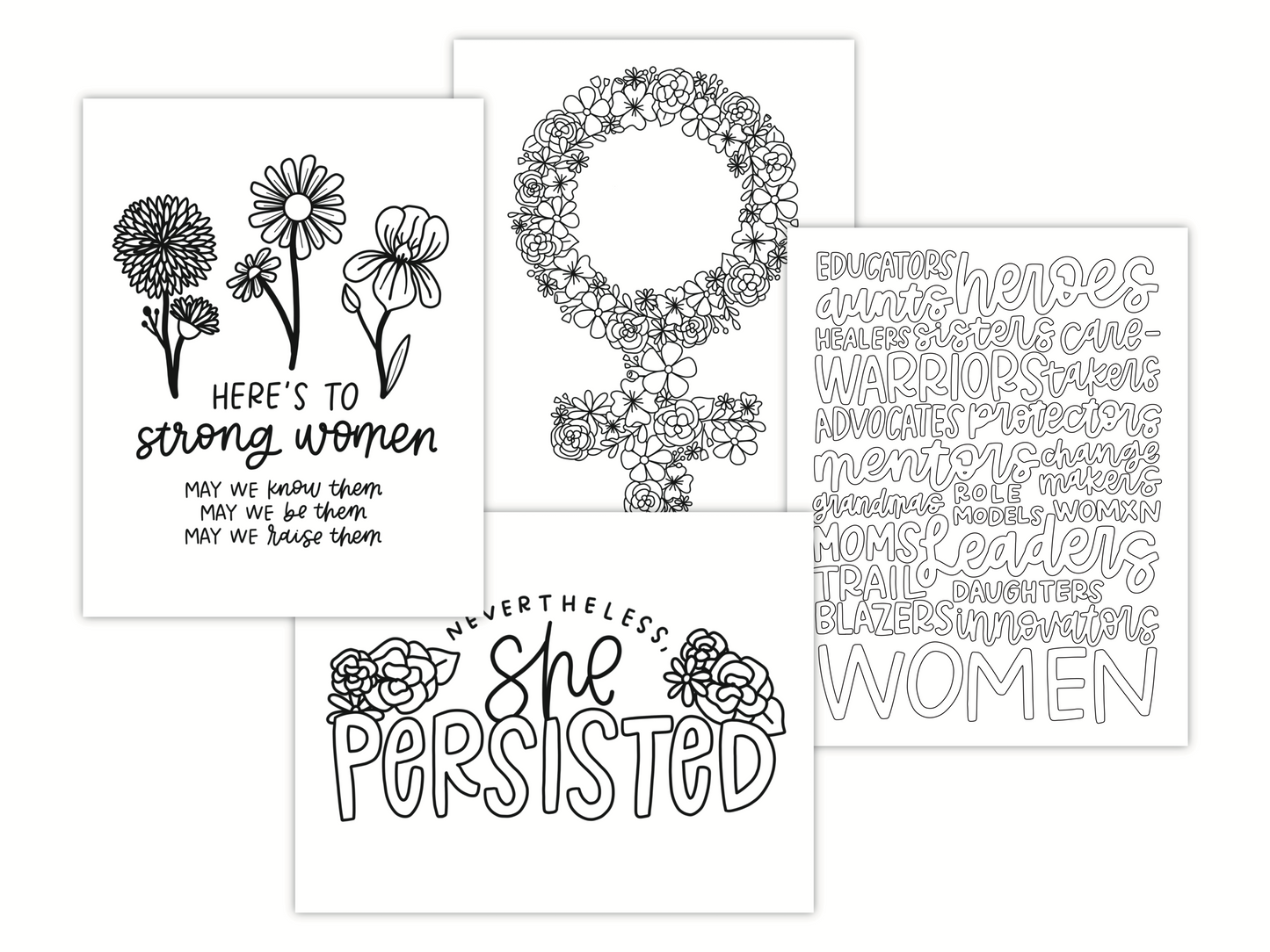 Load image into Gallery viewer, Women&amp;#39;s Empowerment Coloring Sheets (Digital Download)
