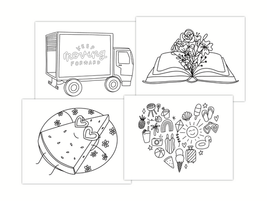 Load image into Gallery viewer, Summer Coloring Sheets (Digital Download)
