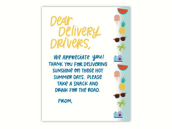 Delivery Driver Sign (Digital Download)
