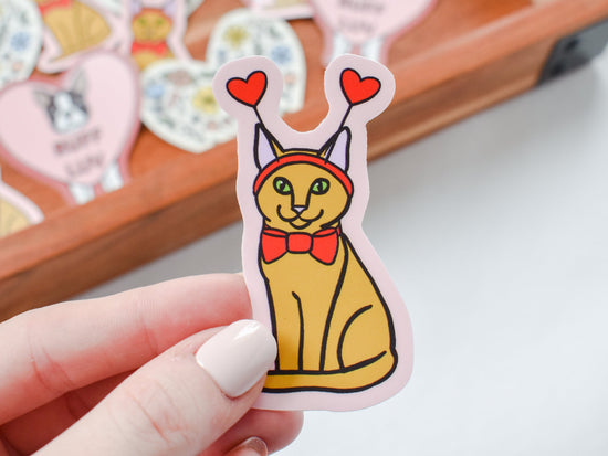 Valentine's Cat Sticker