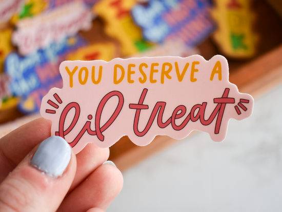 Load image into Gallery viewer, You Deserve a Lil Treat Sticker
