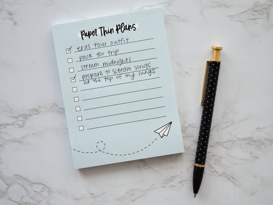 Paper Thin Plans Notepad