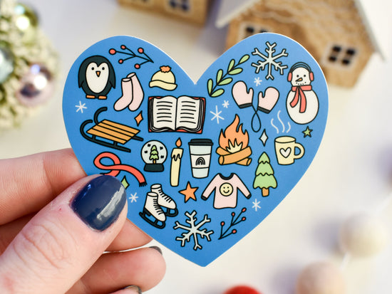 Load image into Gallery viewer, Winter Heart Sticker
