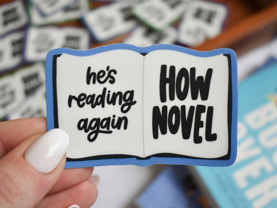 Reading Again, How Novel Sticker