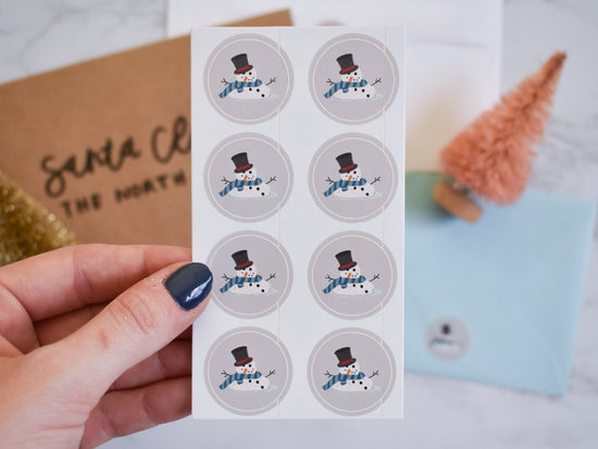 Snowman Envelope Seal Stickers